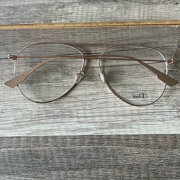 Dior Gold Aviator Eyeglass Frame - Picture 3 of 3
